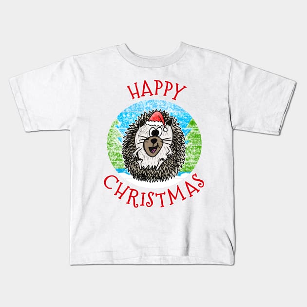 Christmas Hedgehog Wildlife Xmas 2022 Kids T-Shirt by doodlerob